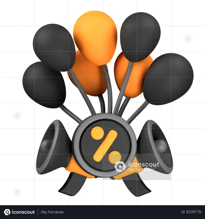 Balloon Promotion  3D Icon