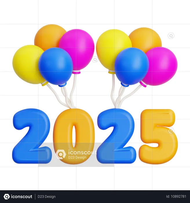 풍선 2025  3D Icon