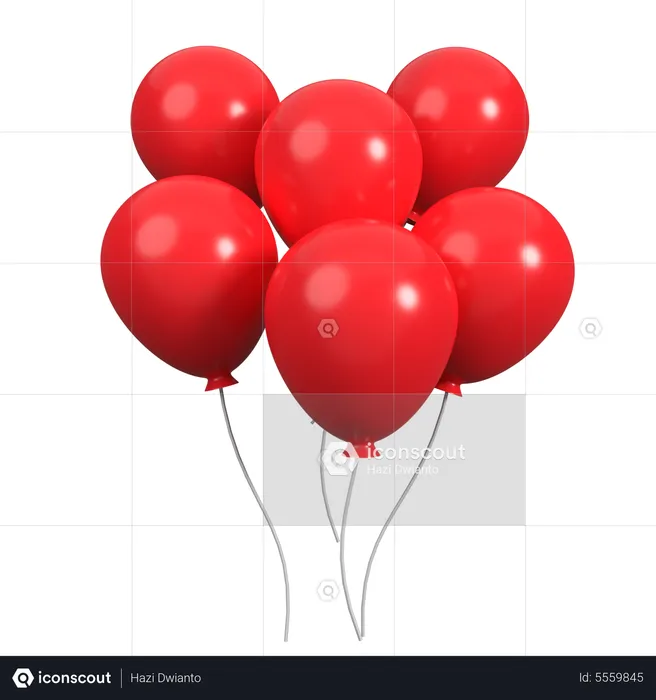 Balloons  3D Icon