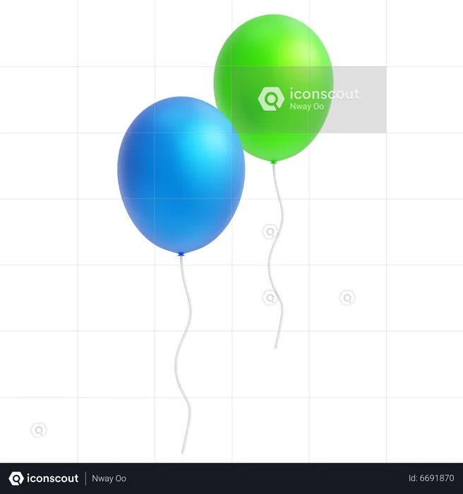 Balloons  3D Icon