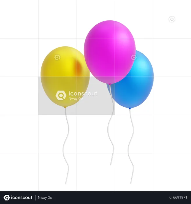 Balloons  3D Icon