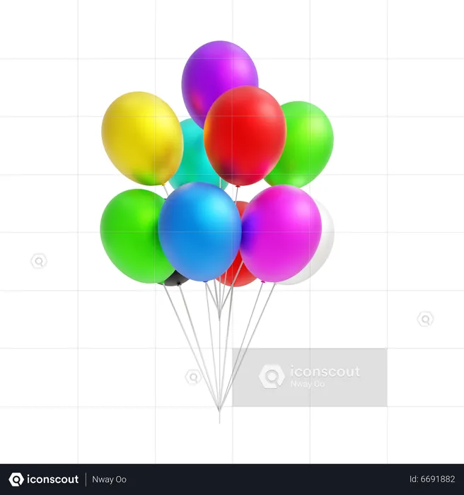 Balloons  3D Icon