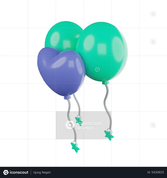 Balloons  3D Icon