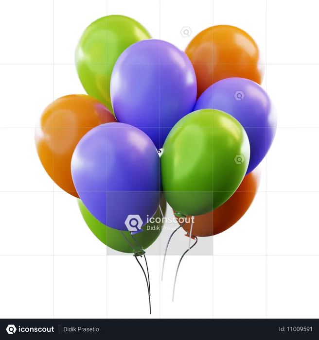 Balloons  3D Icon