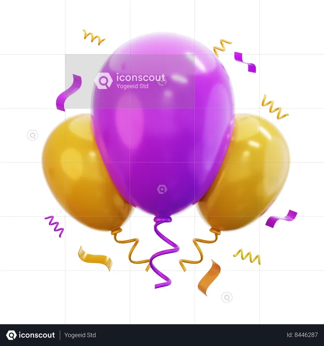 Balloons  3D Icon