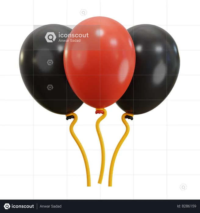 Balloons  3D Icon