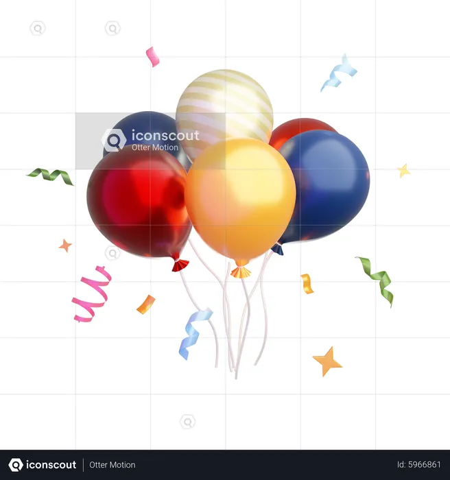 Balloons  3D Icon