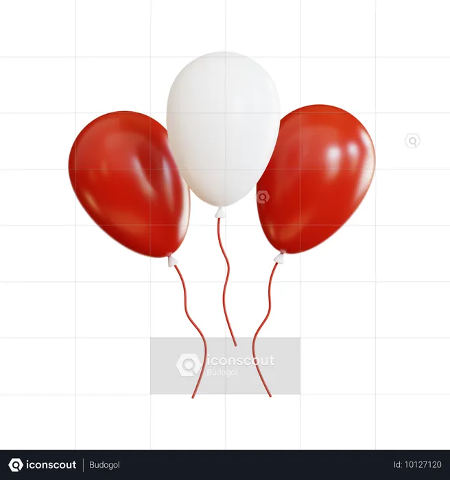 Balloons  3D Icon