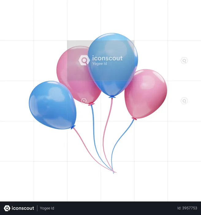 Balloons  3D Illustration