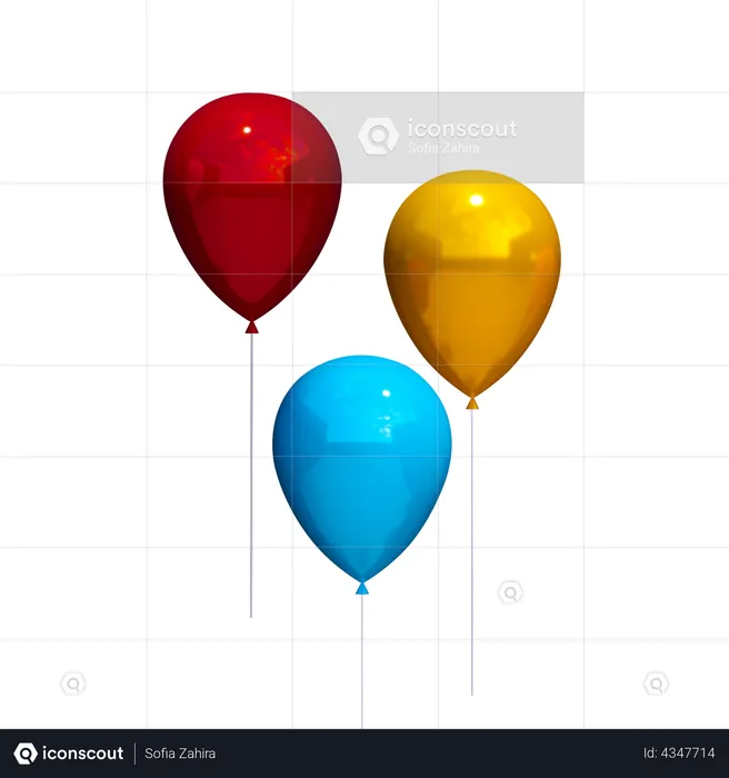 Balloons  3D Illustration