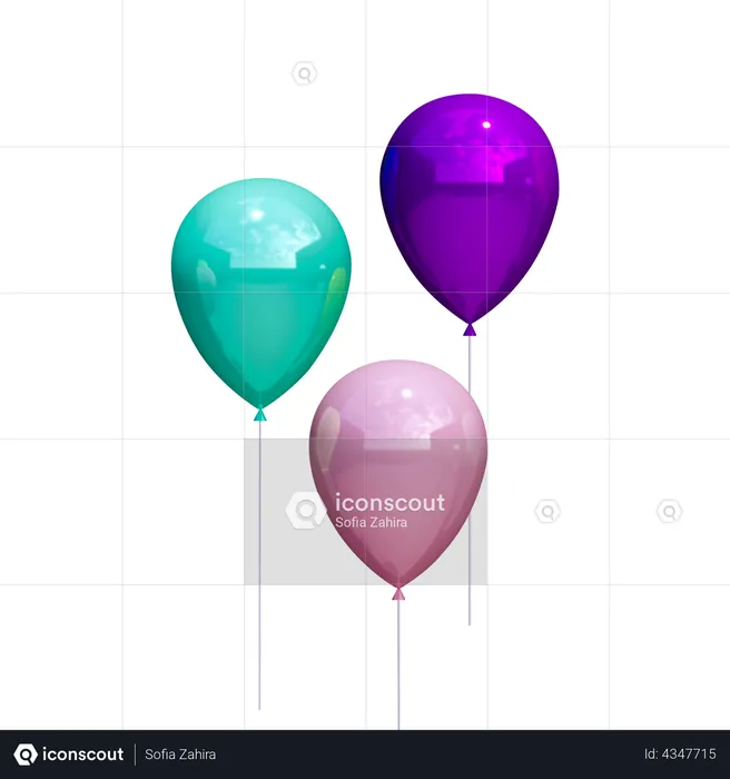 Balloons  3D Illustration
