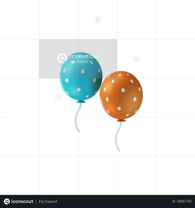 Balloons  3D Icon