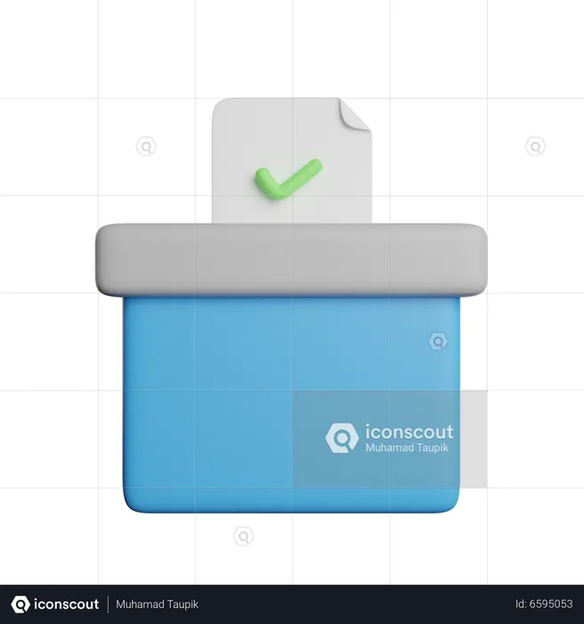 Ballot Box  3D Icon
