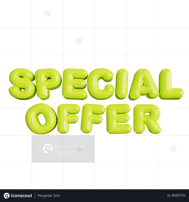 Balões de oferta especial  3D Icon