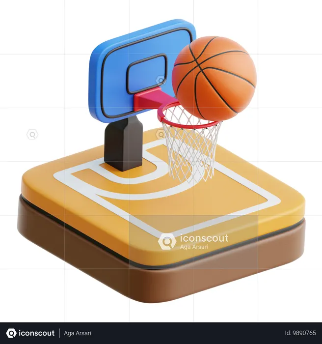 Baloncesto  3D Icon