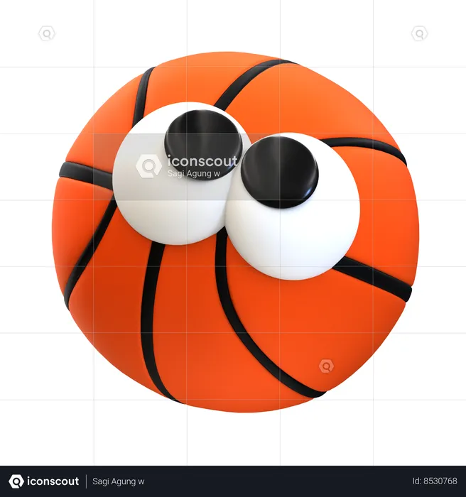 Baloncesto de dibujos animados  3D Icon