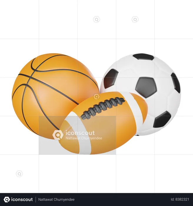 Balones deportivos  3D Icon