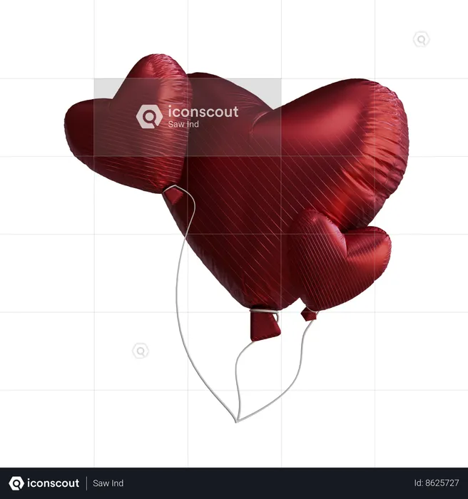 Baloon Love  3D Icon