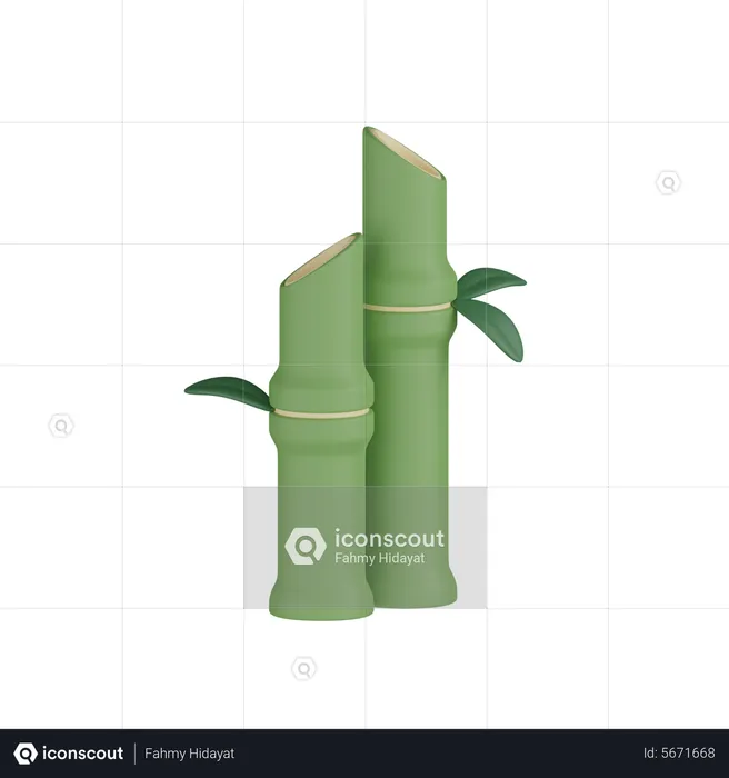 Bamboo  3D Icon