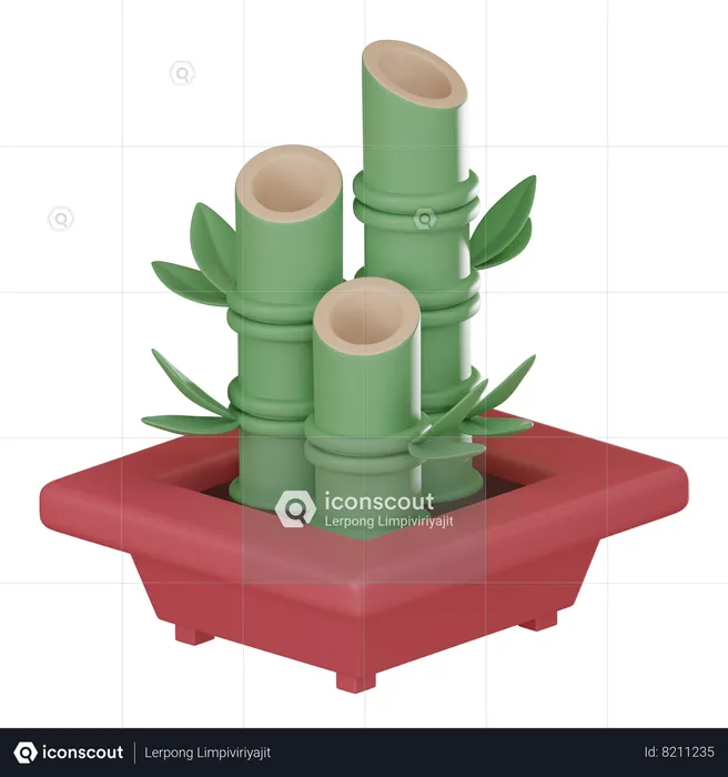 Bamboos  3D Icon