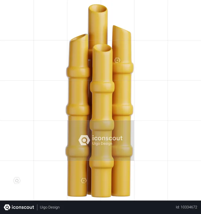 Bambu Runcing  3D Icon