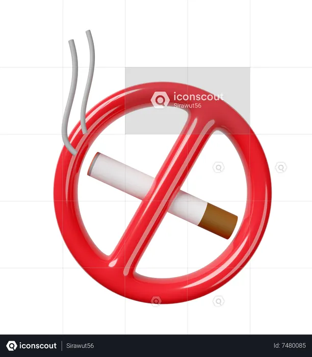 Ban Cigarette  3D Icon