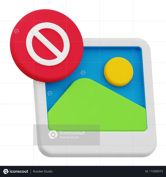 Ban Photo  3D Icon