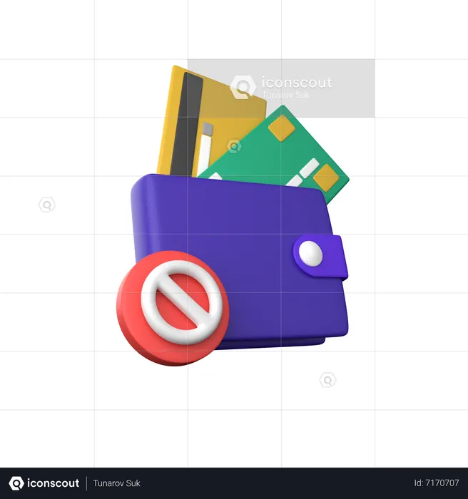 Ban Wallet  3D Icon