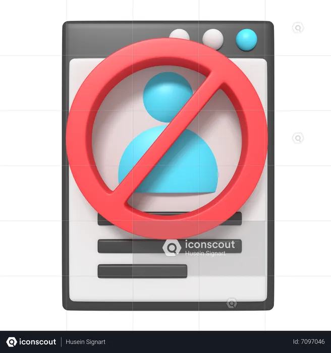 Bannir un internaute  3D Icon