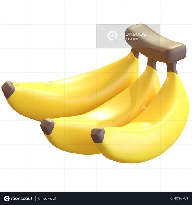 Fruta Banana  3D Illustration