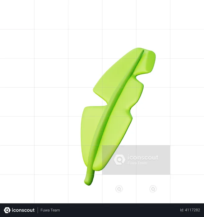 Banana Leaf  3D Illustration