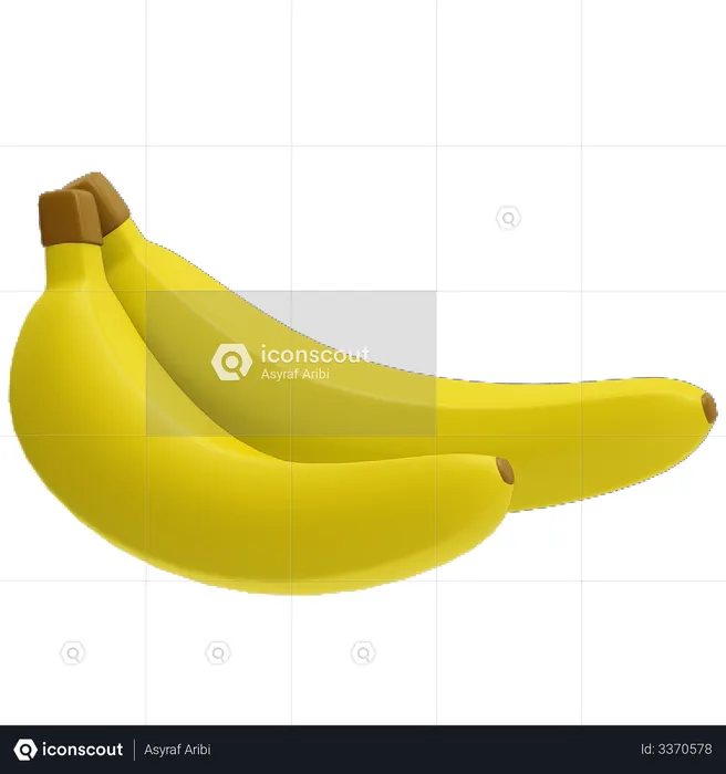 Bananas  3D Illustration