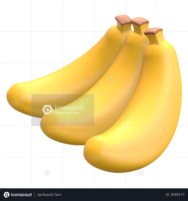 Banane  3D Illustration