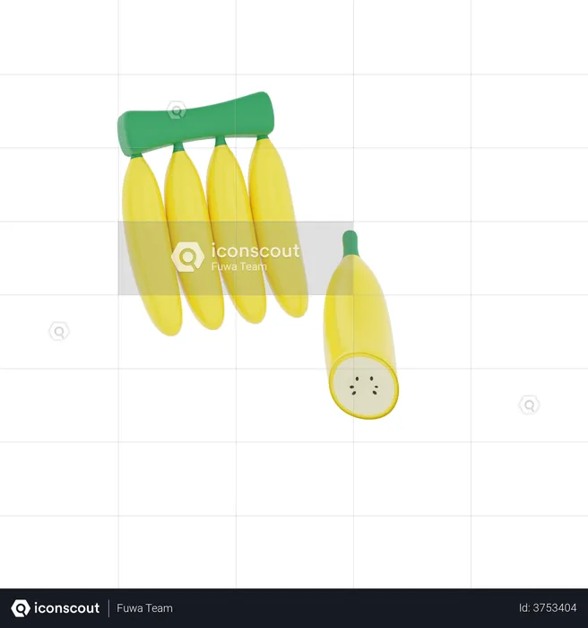 Banane  3D Illustration