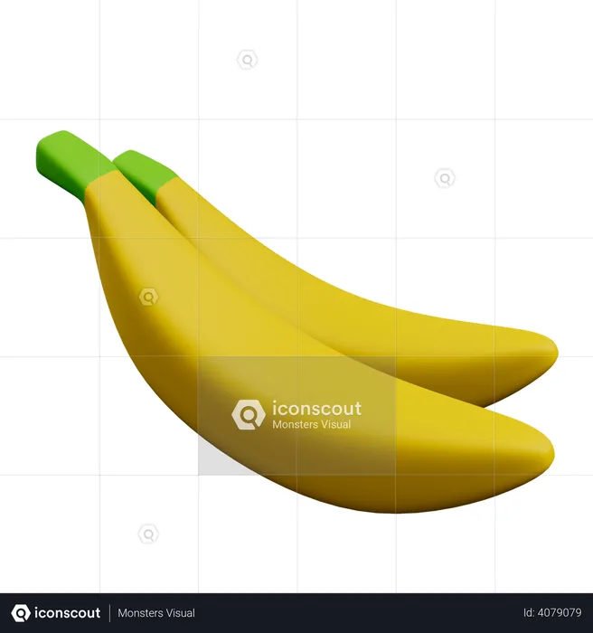 Banane  3D Illustration