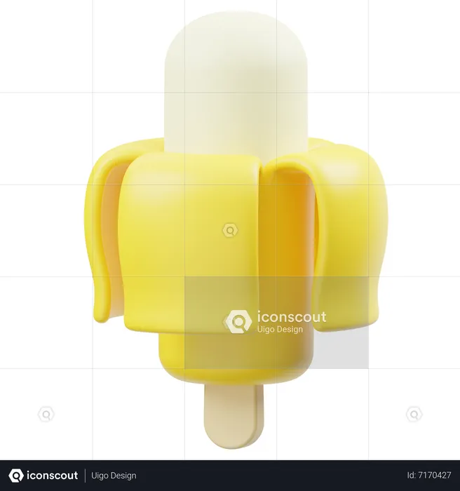 Bananengummieis  3D Icon