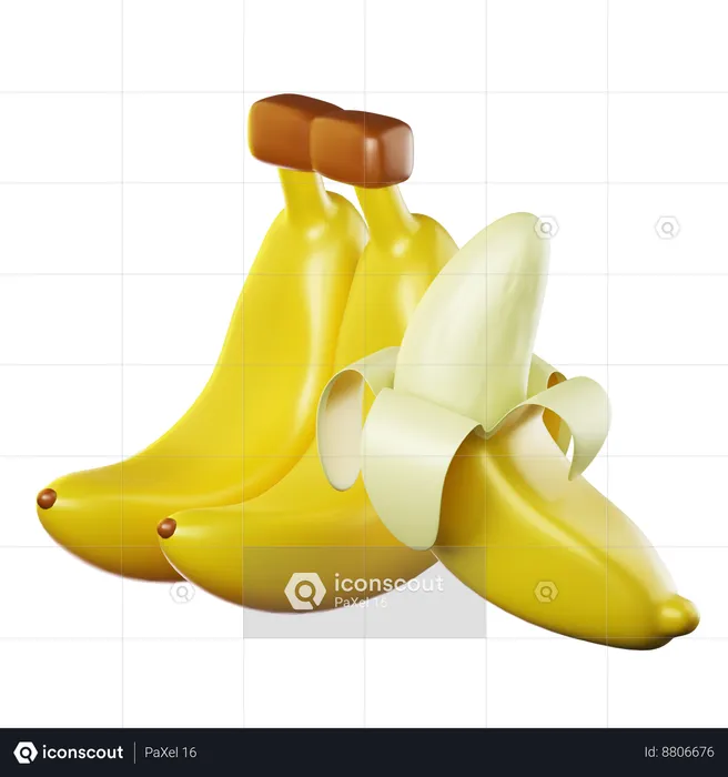 Bananes  3D Icon