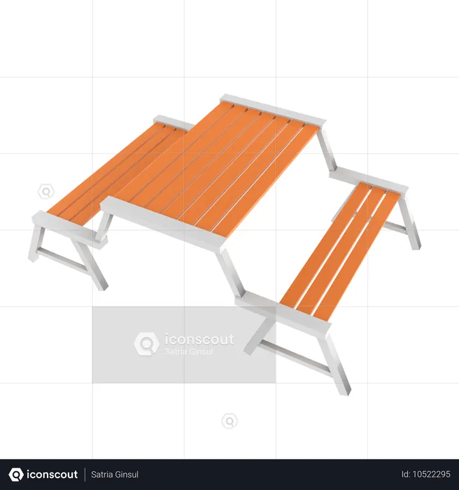 Banc de jardin  3D Icon