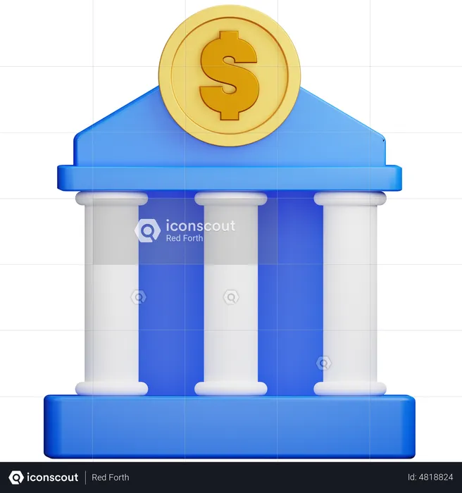 Banca de estados unidos  3D Icon