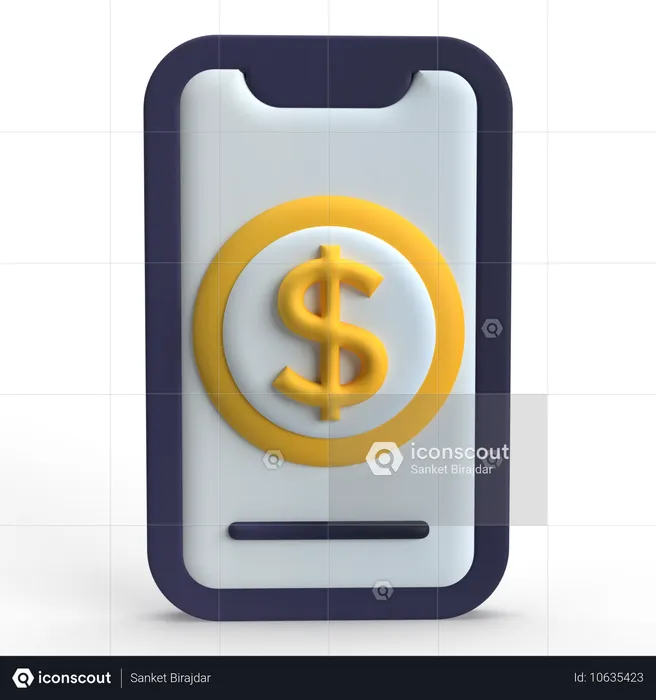 La banca móvil  3D Icon