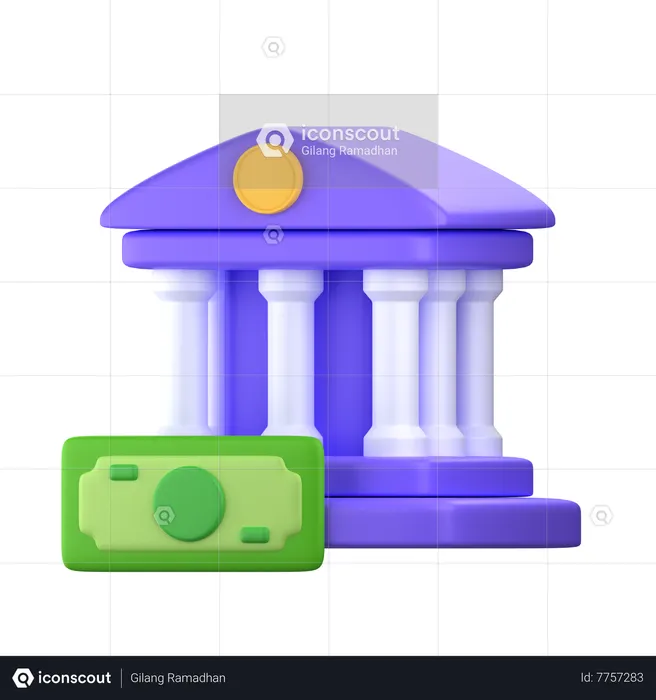 Banco  3D Icon