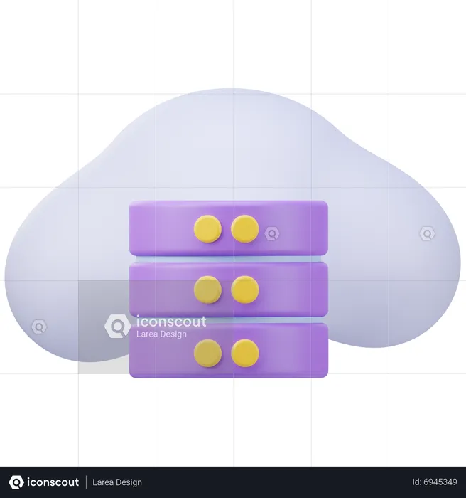 Banco de dados em nuvem  3D Icon