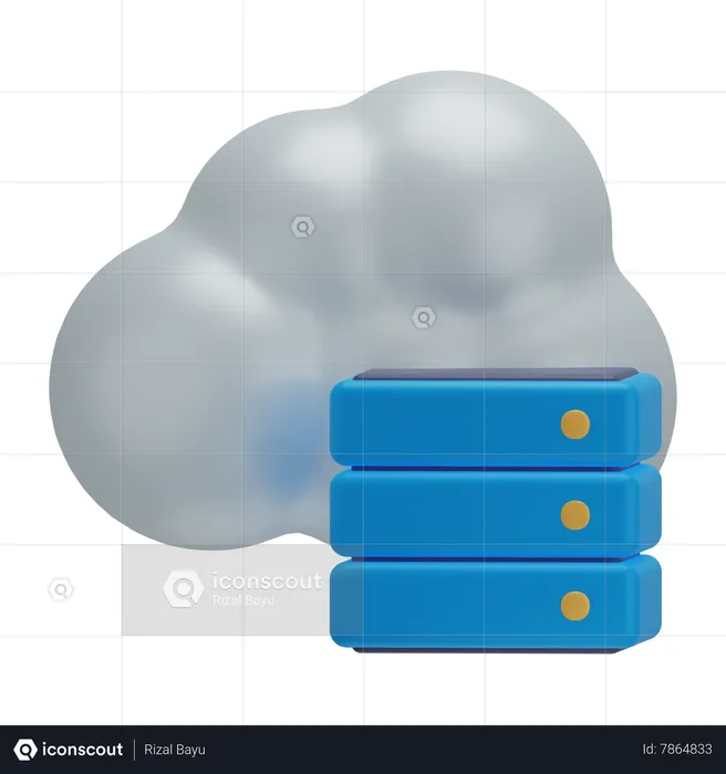 Banco de dados em nuvem  3D Icon