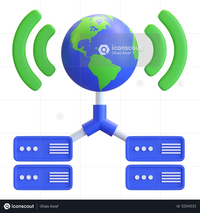 Banco de dados inteligente  3D Icon