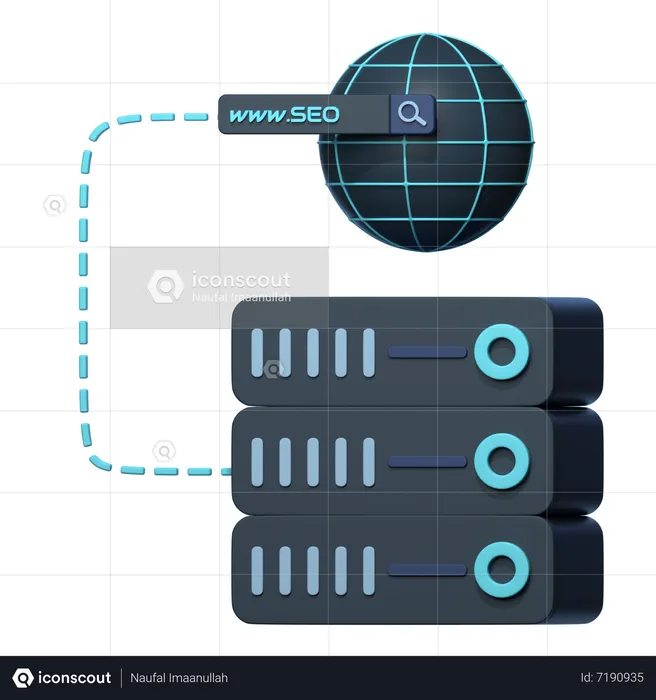 Banco de dados seo  3D Icon