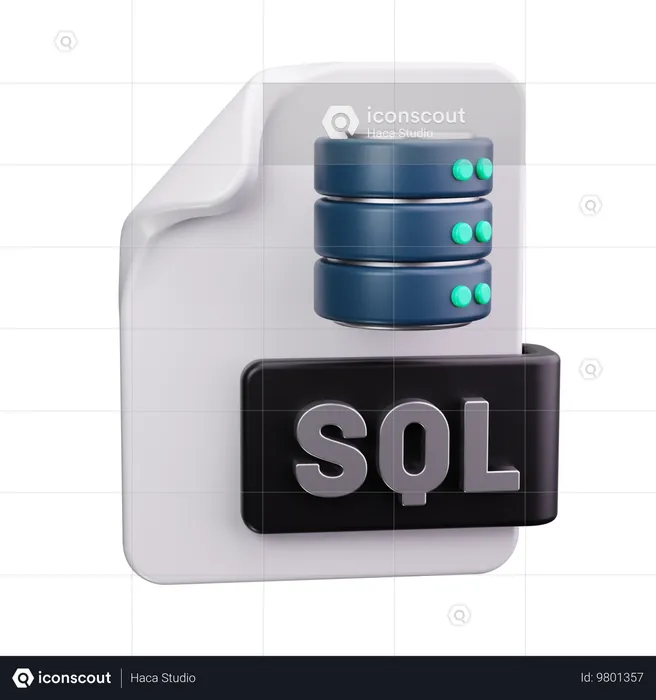 Banco de dados SQL  3D Icon