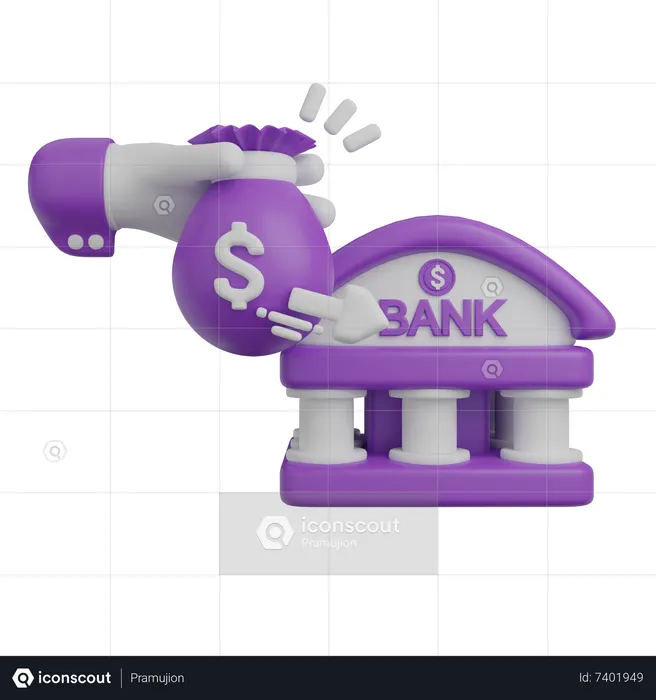 Investimento bancário  3D Icon