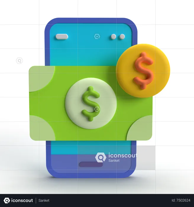 Acesso a operações bancárias via Internet  3D Icon