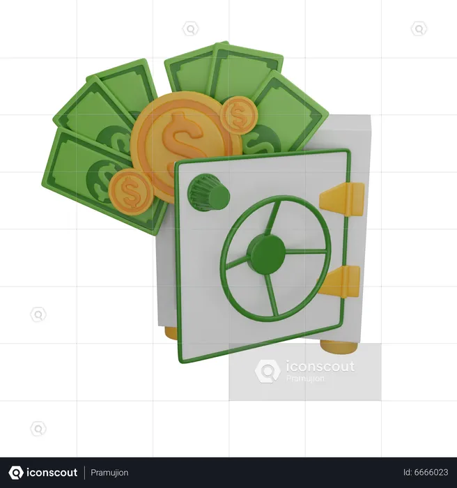 Caja fuerte del banco  3D Icon