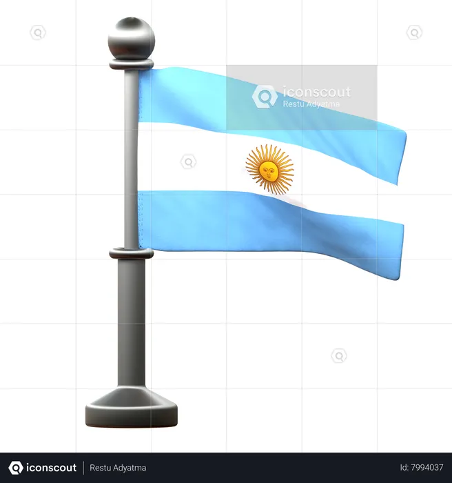 Bandeira argentina Flag 3D Icon